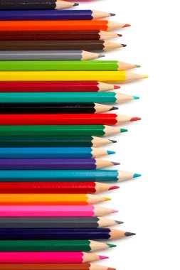 Assortment of coloured pencils clipart