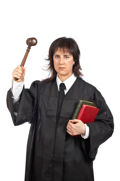 Θυμωμένος γυναίκα δικαστής — Φωτογραφία Αρχείου