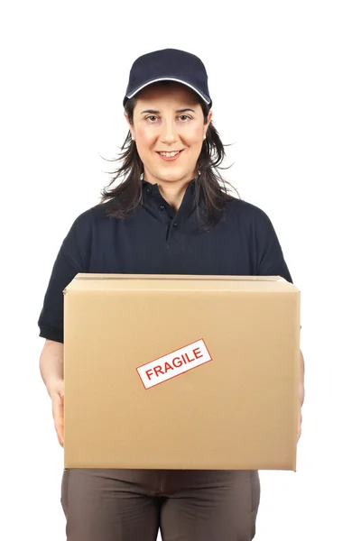 Entregar um pacote frágil — Fotografia de Stock
