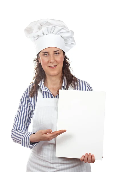 Sorridente cuoca donna — Foto Stock