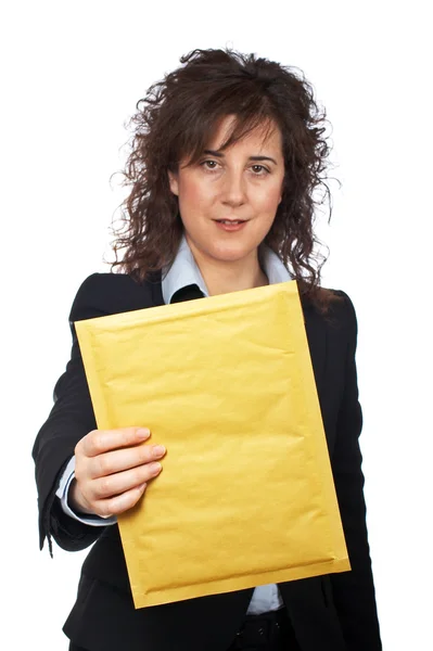 Holding a envelope — Stock Photo, Image