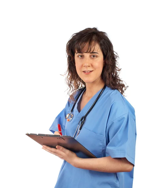 Doctora mujer escribiendo —  Fotos de Stock