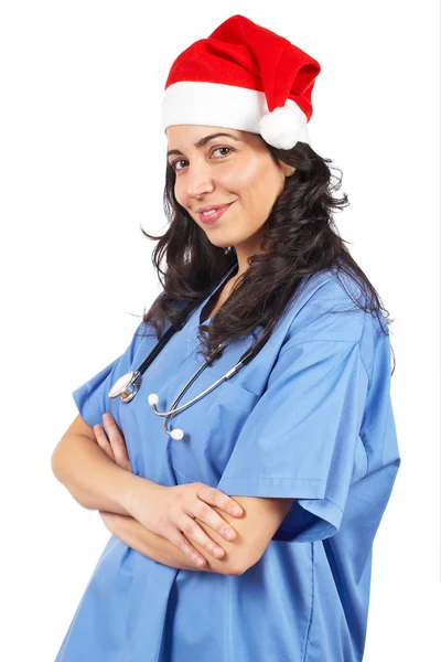 Mujer médico navidad — Foto de Stock