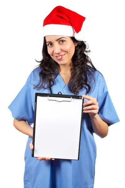 Kvinnliga läkare håller Urklipp — Stockfoto
