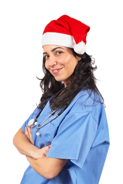 Kobieta lekarz Boże Narodzenie — Zdjęcie stockowe