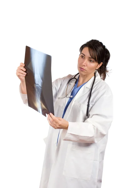 Női orvos röntgen vizsgálata — Stock Fotó