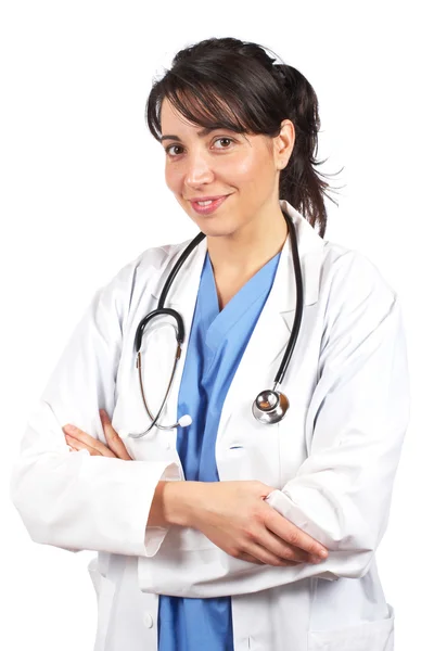 Médica em jaleco — Fotografia de Stock