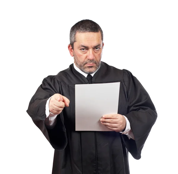 Judge reading the sentence — Stock Photo, Image