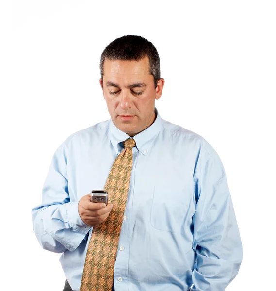 Uomo d'affari che invia sms — Foto Stock