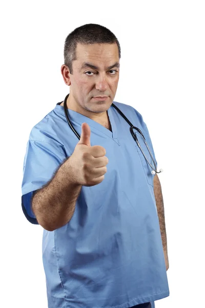 Médico varón con estetoscopio —  Fotos de Stock