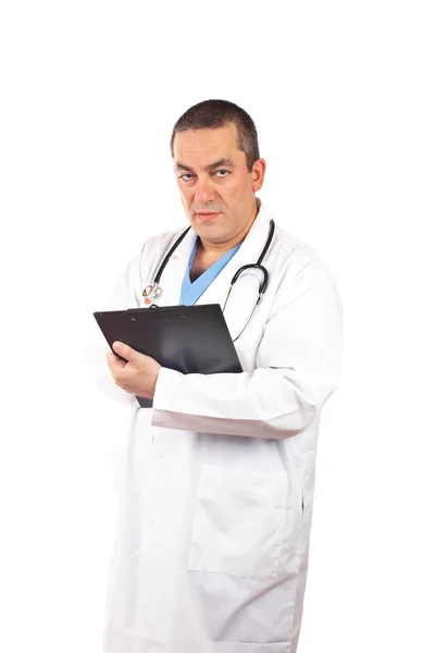 Manliga läkare skriva — Stockfoto