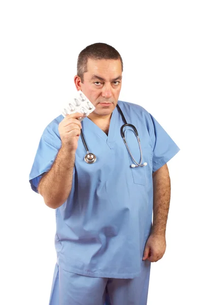 Arts houden een pillen — Stockfoto