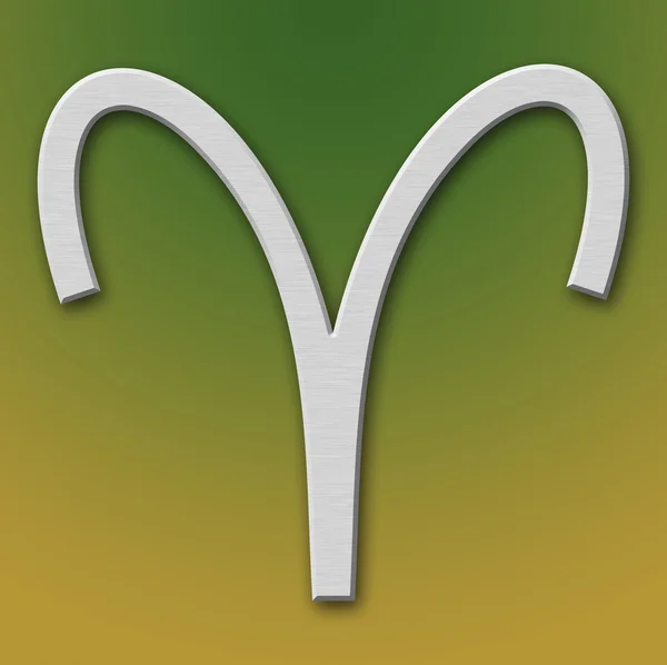 牡羊座のアルミニウムのシンボル — ストック写真