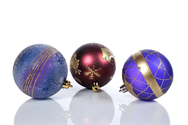 Tres bolas de Navidad —  Fotos de Stock