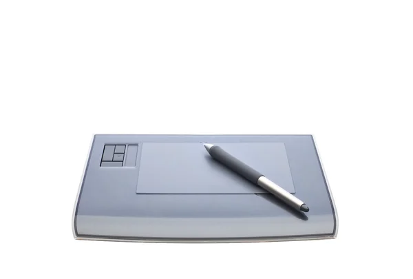 Graphic tablet and pen — Stock Photo, Image