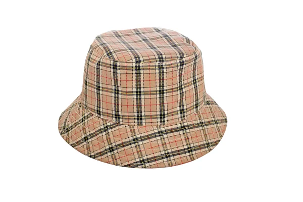 Chapéu de inverno com quadrados — Fotografia de Stock