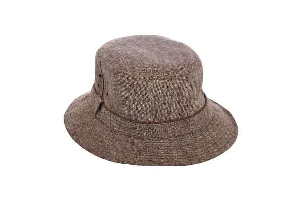 Brązowy kapelusz zima — Zdjęcie stockowe