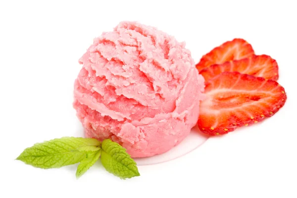 美味的草莓冰淇淋 — 图库照片