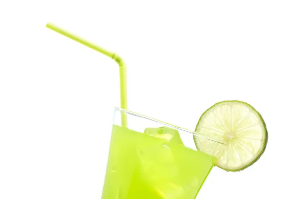 Lime juice with a slice — Stock Photo, Image