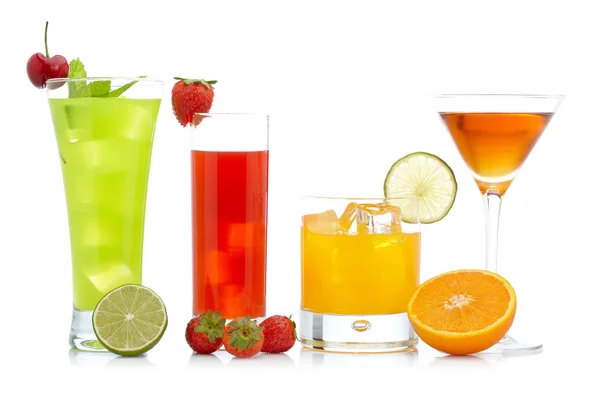 Клубничный, апельсиновый и киви сок — стоковое фото