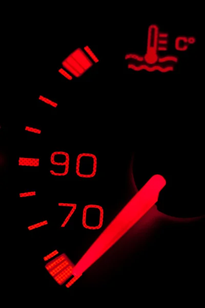 Auto neon řídicího panelu měřidla — Stock fotografie