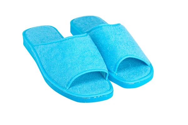 Lady blue slippers — Stock Photo, Image