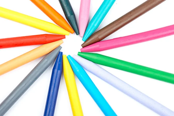 Олівці кольорові віск — стокове фото