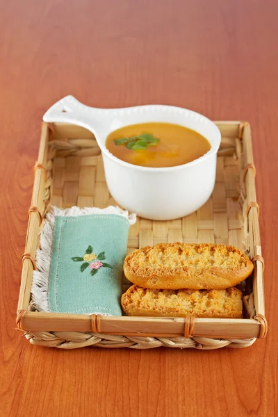 Creme de sopa de cenoura — Fotografia de Stock