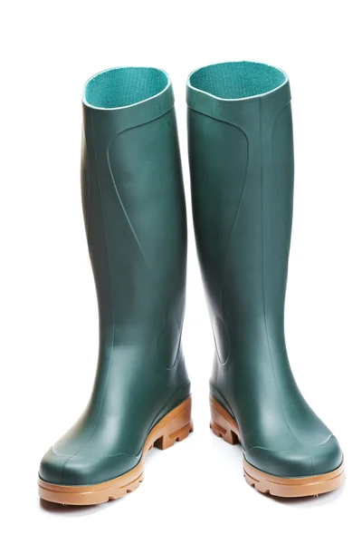 Green rubber boots — Stock Photo, Image