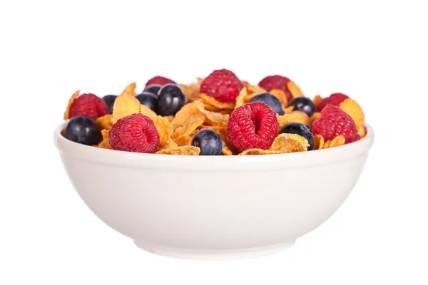 Cornflakes with fruits — Stock Photo, Image
