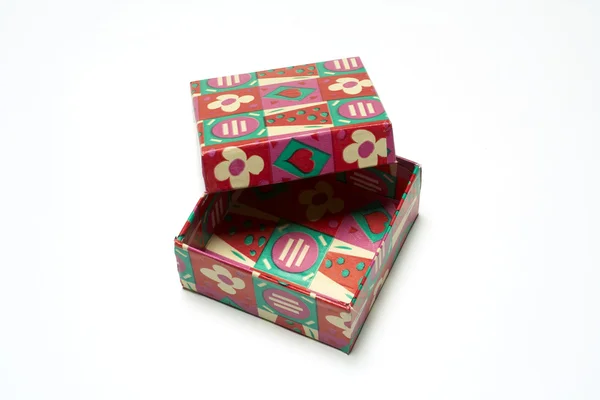 Farbe Geschenk leere Schachtel — Stockfoto