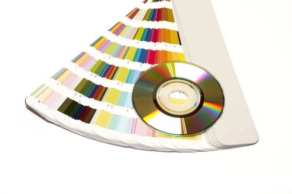 Průvodce barvami a cd — Stock fotografie