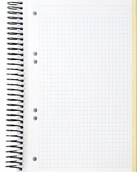 空白笔记本工作表 — 图库照片