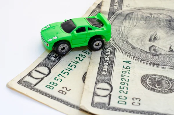 Auto en geld — Stockfoto