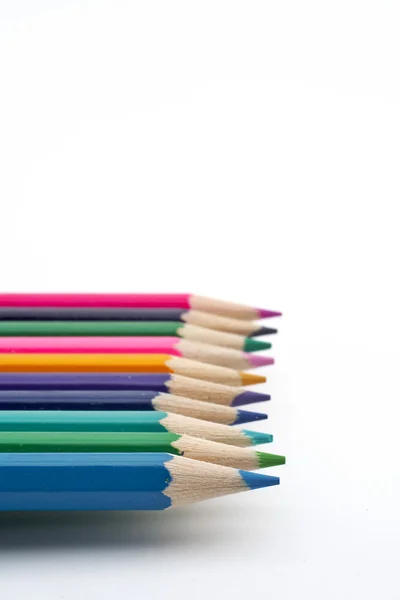 학교 색깔된 연필 — 스톡 사진