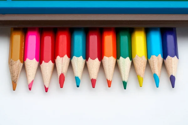 Ołówki kolorowe szkoły — Zdjęcie stockowe