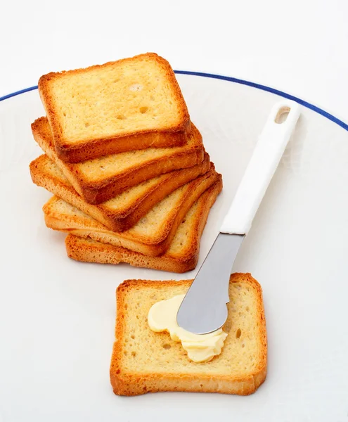 Tostadas con mantequilla —  Fotos de Stock