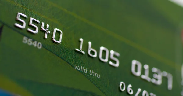 Makro skott av kreditkort — Stockfoto