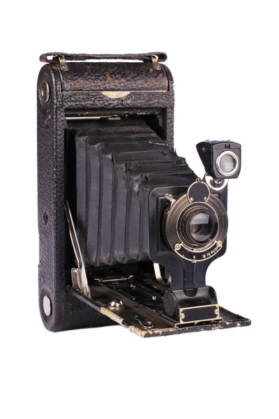 古色古香的折叠式照相机 — 图库照片