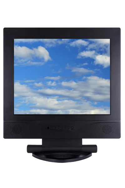 Flachbildschirm LCD-Computermonitor — Stockfoto