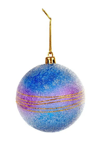 En blå jul boll — Stockfoto