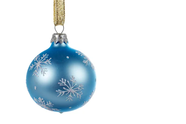 One blue Christmas ball — Stock Photo, Image