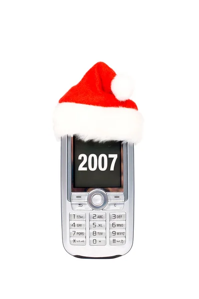 Happy new year mobile phone — Stock Photo, Image