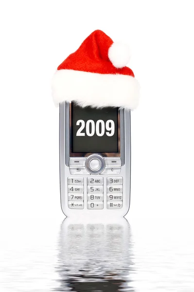 Kerstmis mobiele telefoon — Stockfoto