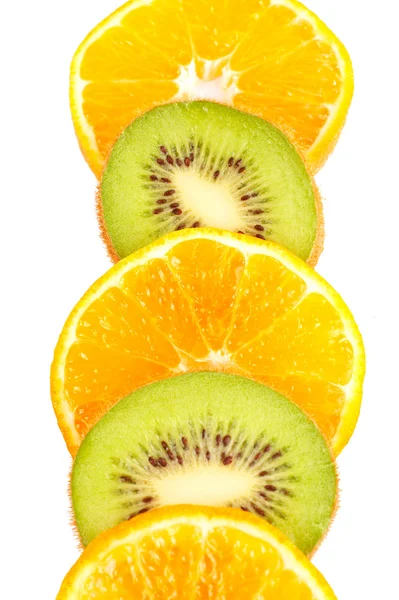 stock image Oranges and kiwis slices