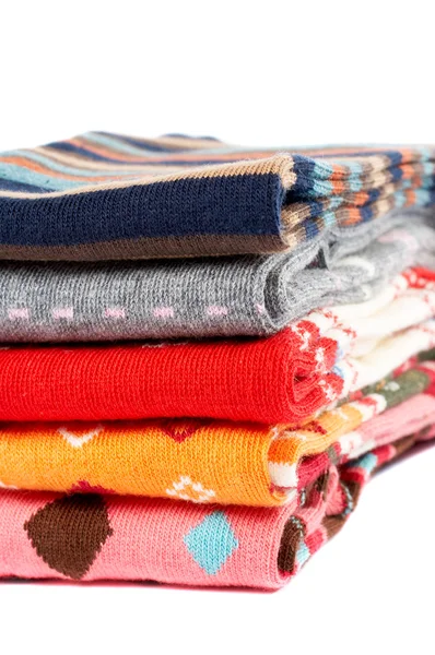 stock image Several colors clothes stack