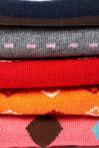 Διάφορα χρώματα ρούχα στοίβα — Φωτογραφία Αρχείου