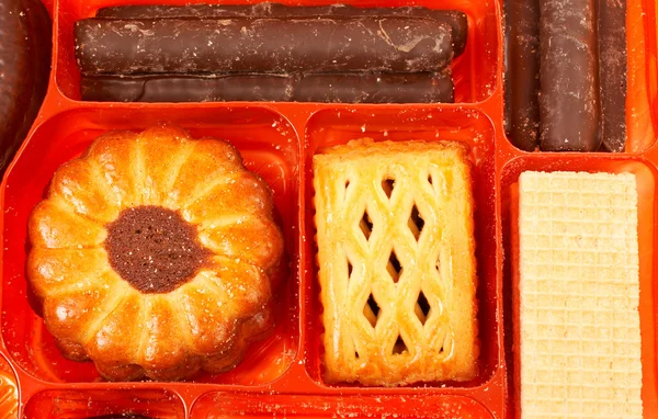 Sušenky v krabici — Stock fotografie