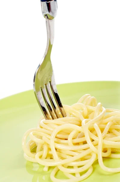 Rollspaghetti auf einer Gabel — Stockfoto