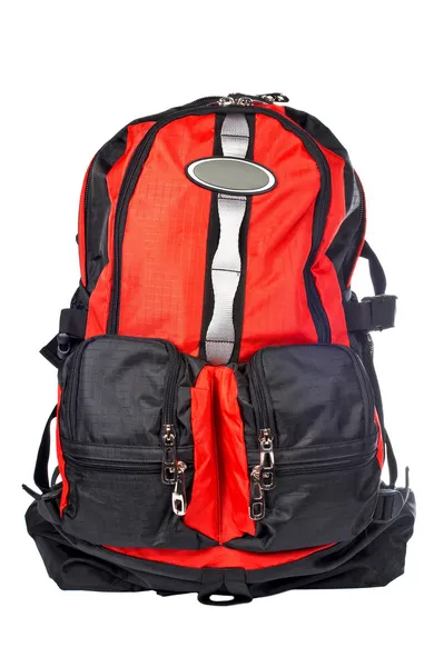 Svarta och röda ryggsäck — Stockfoto